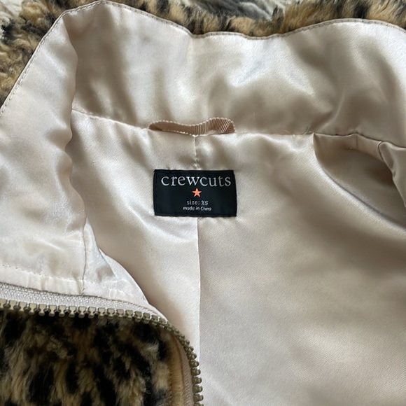 Crew cuts cheetah print fuzzy vest, XS - Picture 2 of 3